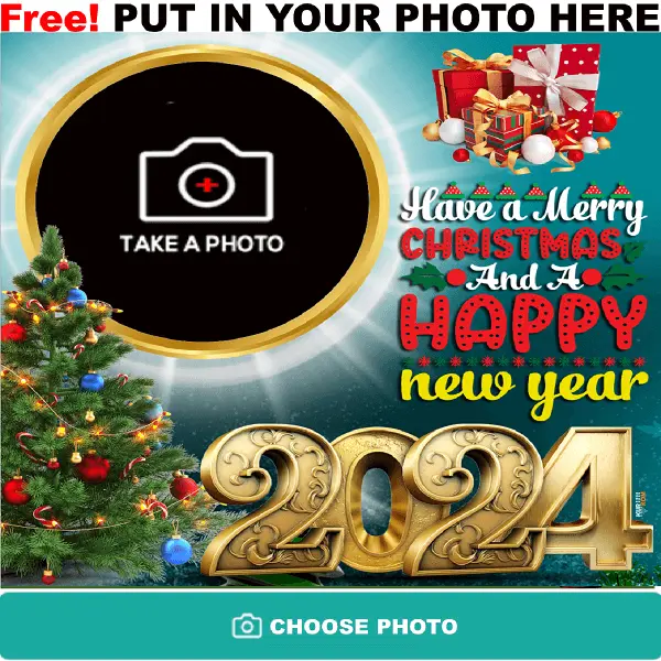 Online Graphic Design For Christmas Day and New Year 2024 Celebration