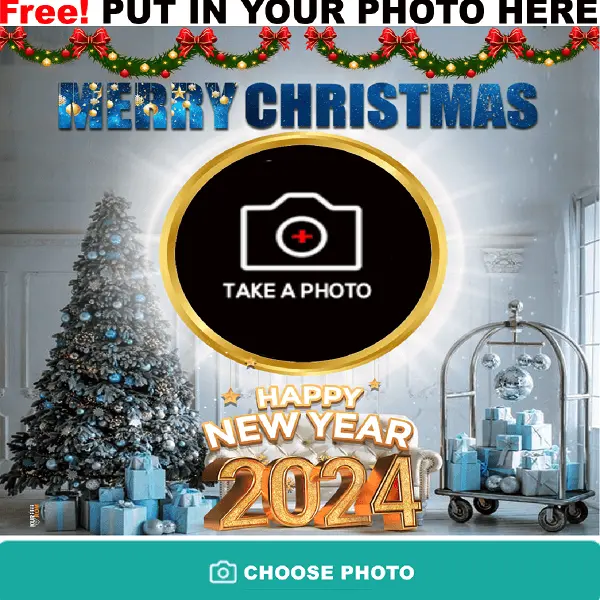 Online Graphic Design For Christmas Day and New Year 2024 Celebration